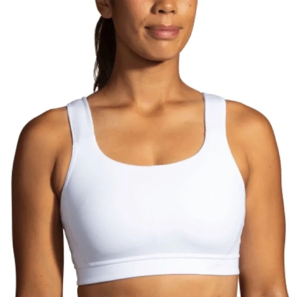 Brooks 2.0 convertible sports bra adjustable padded straps two way White 36DDD